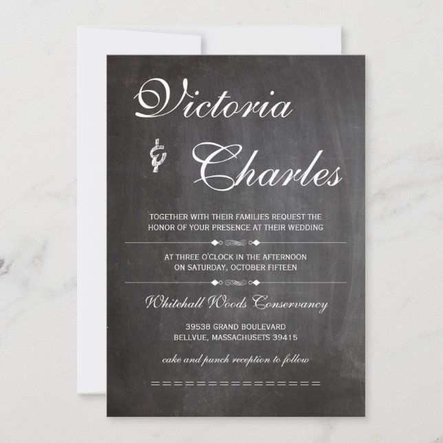 Invitation de typographie vintage moderne tableau  (Devant)