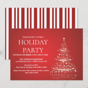 Invitation de vacances avec ornements de Noël
