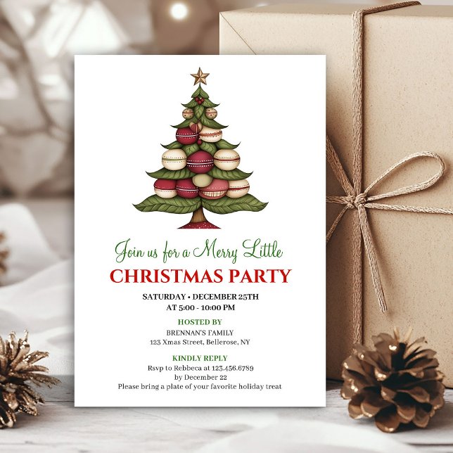 Invitation de vacances classique minimaliste pour  (Classic minimalist Christmas tree holiday invite)