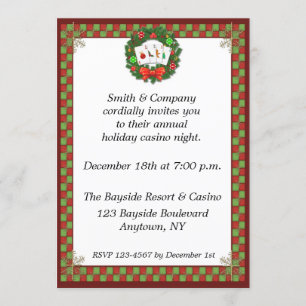 Invitation de vacances de guirlande de tisonnier