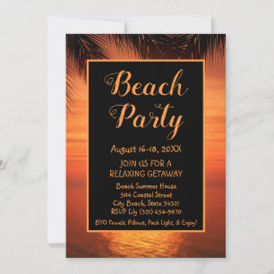 Invitation de vacances de la fête de plage