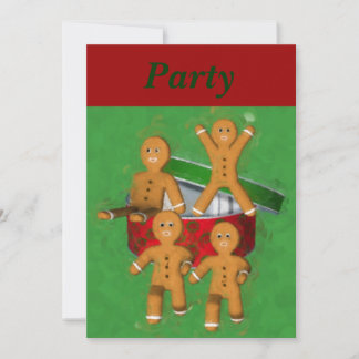 Invitation de vacances de Noël de bonhommes en
