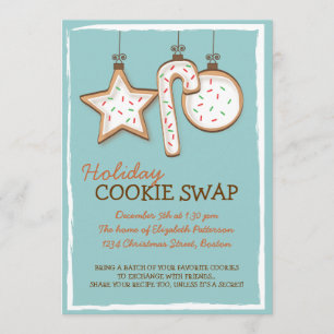 Invitation de vacances d'échange de biscuit de
