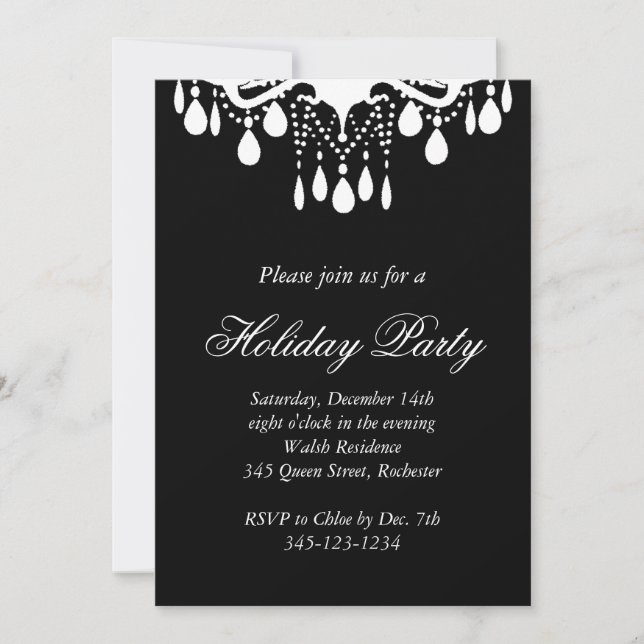 Invitation de vacances Grand Ballroom (noir) (Devant)