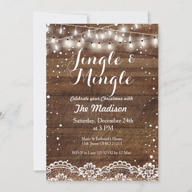 Invitation de vacances Jingle et Mingle (Devant)