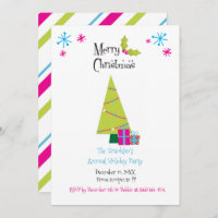 Invitation de vacances Joyeuse et Lumineuse Retro