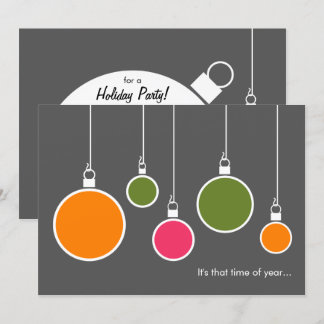 Invitation de vacances moderne - gris foncé