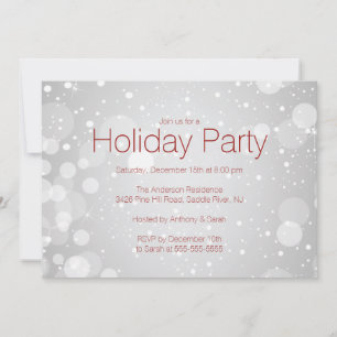 Invitation de vacances SilverBokeh moderne