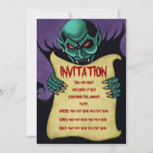 invitation de vampire halloween