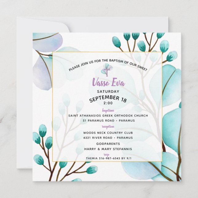 Invitation de Vasso Square (Devant)