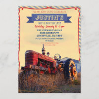 Invitation de vieux tracteur