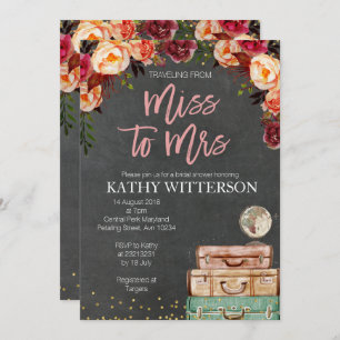 Invitation de voyage Fête des mariées