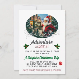Invitation de voyage surprise de Noël au Great Wol