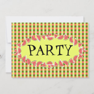Invitation de Watermelon Check Party