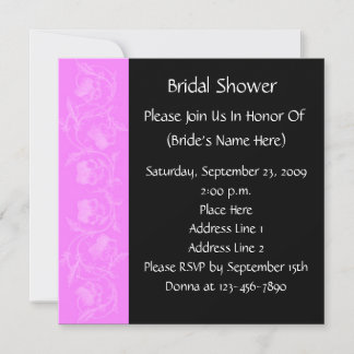 Invitation de Wedding shower de la mariée noire ro