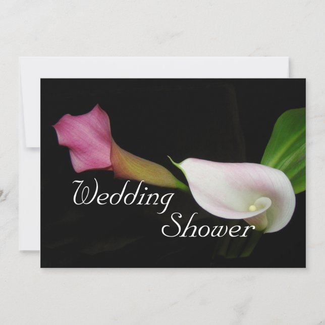 Invitation de wedding shower de zantedeschia (Devant)