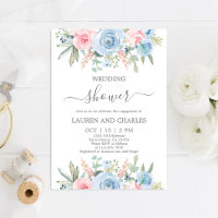 Invitation de Wedding showers floraux