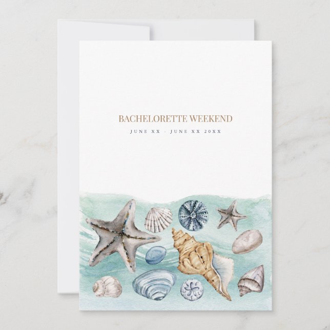 Invitation de week-end Bachelorette Tropical Beach (Devant)