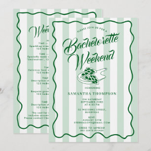 Invitation de week-end de Bachelorette Bach Pizza 