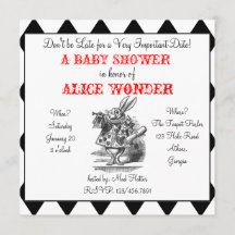 Invitation de White Rabbit Alice