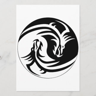 Invitation de Yin Yang de dragon
