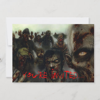 Invitation de Zombies Halloween