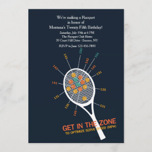 Invitation de zone de service de tennis