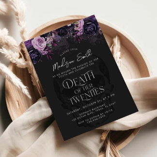 Invitation Death Of Her Twenties 30th Birthday Party