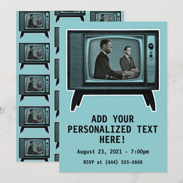 Invitation Débat télévisé Kennedy Nixon 1960 (Devant / Derrière)