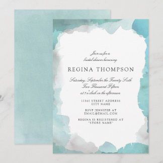 Invitation Debonair Turquoise nuptiale douche