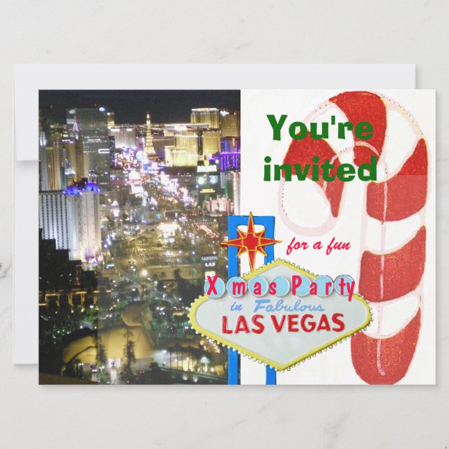 Invitation Décembre Mariage à Las Vegas (Devant)