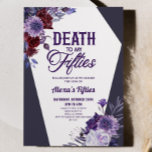 Invitation Décès à mes cinquante Floral 60e Anniversaire<br><div class="desc">C'est la mort à mes cinquante Floral Invitation de fête du 60e anniversaire!</div>