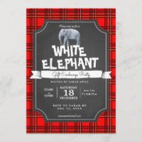 Invitation d'échange de cadeau de Noël d'objet