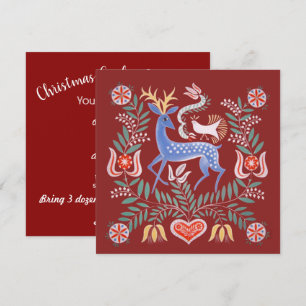 Invitation d'échange de cookies d'art populaire ho