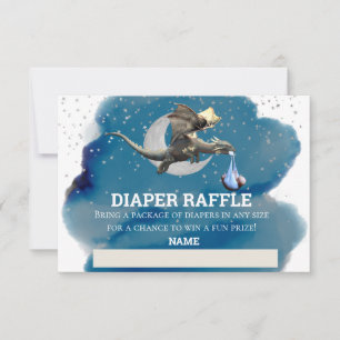 Invitation Déchets Raffle Petit Chevalier Dragon Étoile d'arg