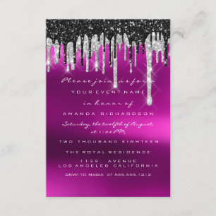 Invitation Déchets Silver rose Bridal Sweet 16e Mariage