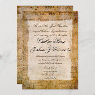 Invitation Déclaration d'indépendance 📜 USA Parchment