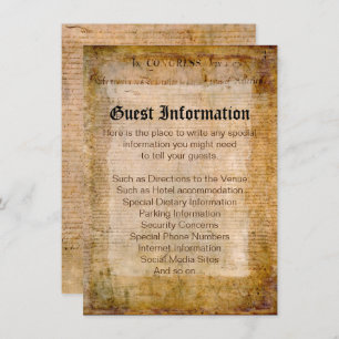 Invitation Déclaration d'indépendance 📜 USA Parchment