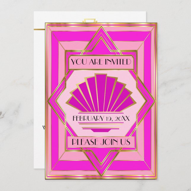 Invitation Deco pour une occasion spéciale (Devant / Derrière)