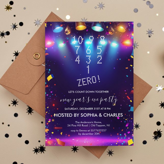 Invitation Décomptez les points saillants Bleu fête de la Sai (Créateur téléchargé)