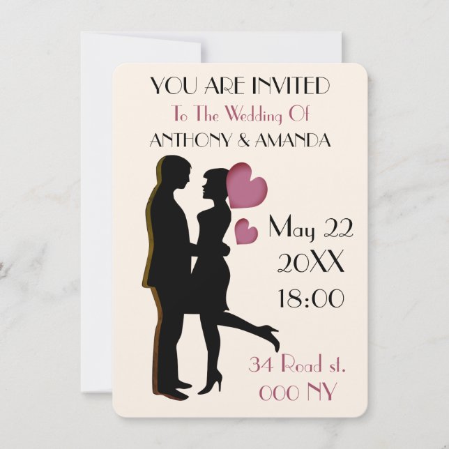 Invitation Décontracté informel unique et original (Devant)