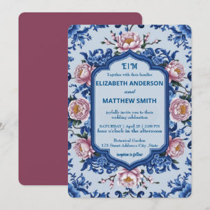Invitation décontracté lunatique frais romantique mariage