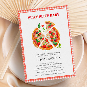 Invitation Décontracté moderne Pizza Party Mariage Couple Dou