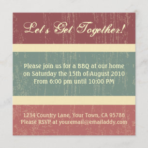 Invitation Décontractée à la soirée barbecue