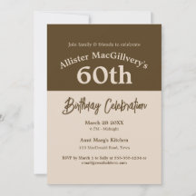 Invitation décontractée pour le 60e anniversaire -