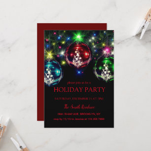 Invitation Décor du Nouvel An, étoile de Noël