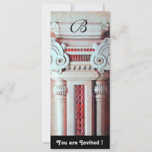 Invitation DÉCOR ÉLÉGANT ET STYLISÉ, rouge blanc noir