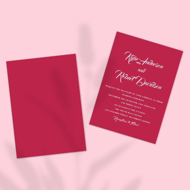 Invitation Décor moderne Viva Magenta et Citrus inspirés (Créateur téléchargé)