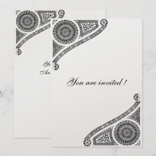 Invitation DÉCOR RENAISSANCE, Noir et Blanc
