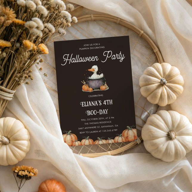 Invitation Décoration Anniversaire de enfant de Halloween Goo (Créateur téléchargé)